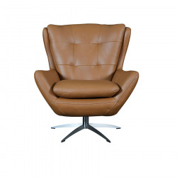Sloane Leather Swivel Chair & Footstool